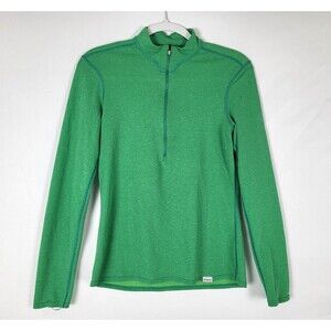 Patagonia Capilene 2 Lightweight Green 1/4 Zip Base Layer Pullover Size Medium
